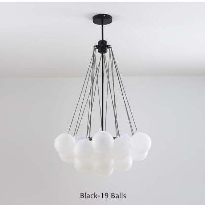 Black Valentina 19-ball glass pendant light from Las Sola Valentina Glass Globe Pendant Light Bubble