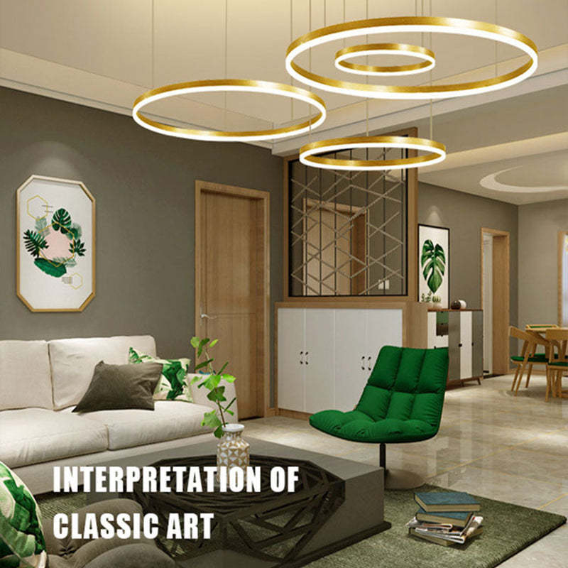 Arisha Modern LED Pendant Lighting in Living Room Arisha Modern Pendant Light Tir-Circle Metal