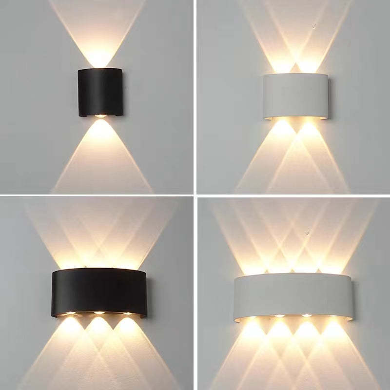 Orr modern outdoor wall lamp in black and white.