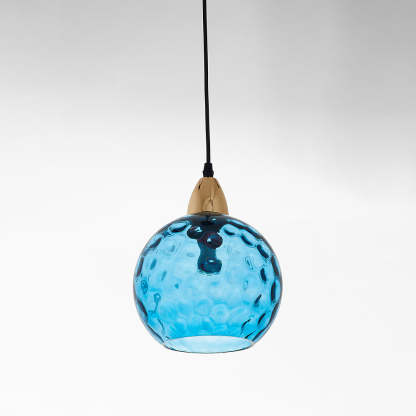 Blue Hailie glass pendant light