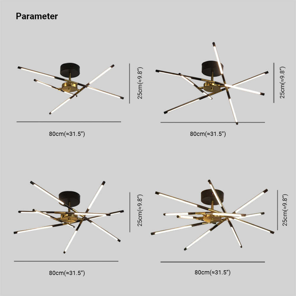 Edge Ceiling Light Dimensions and Parameter
