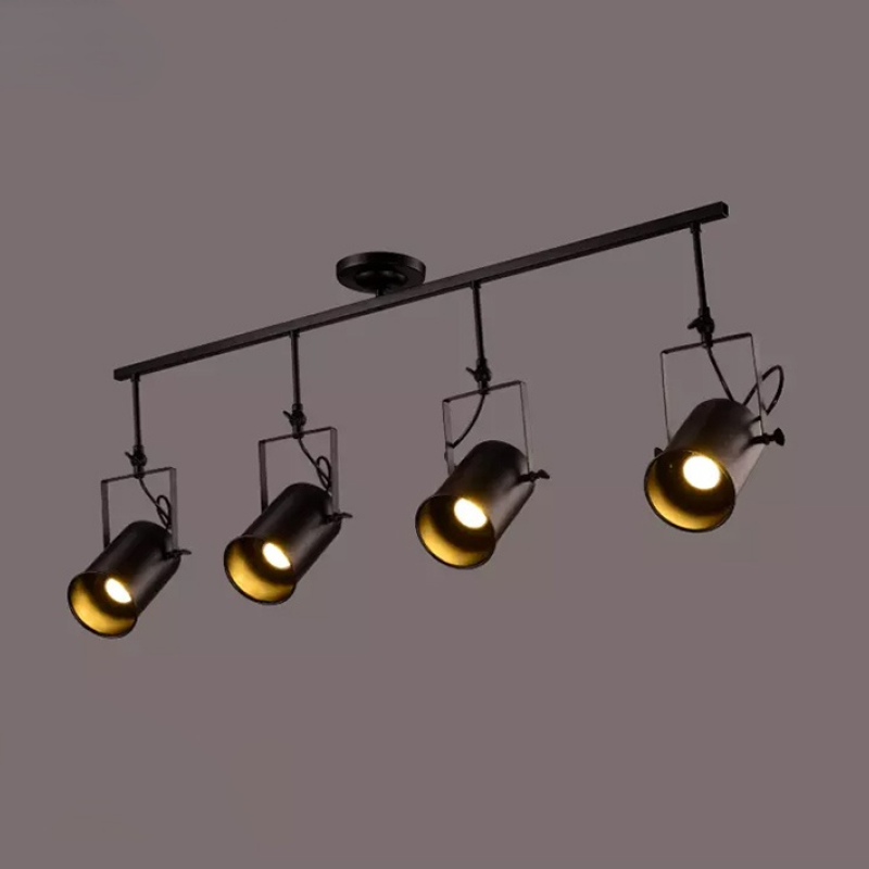 Black 4-Light Alessio Adjustable Ceiling Light