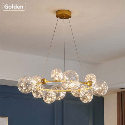 Golden Valentina Art Deco Globe Chandelier Lighting Valentina Art Deco Globe Metal Glass Chandelier