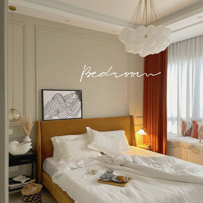 Bedroom with Valentina Glass Globe Pendant Light Valentina Glass Globe Pendant Light Bubble