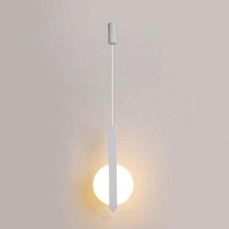 Nyla Modern LED Pendant Light - White Circle Design
