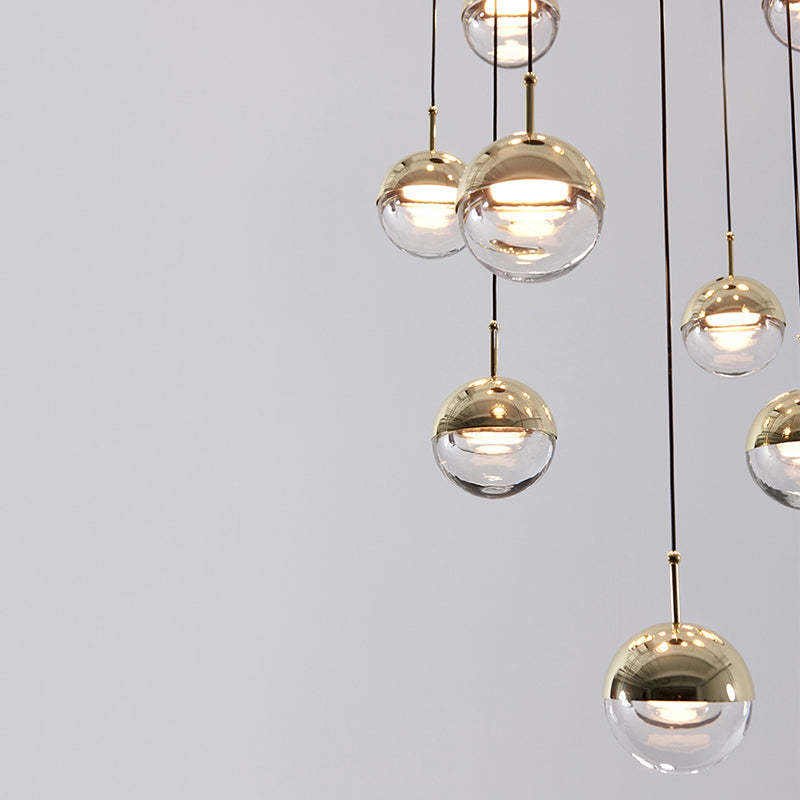 Valentina Pendant Lights - Gold and Glass Detail