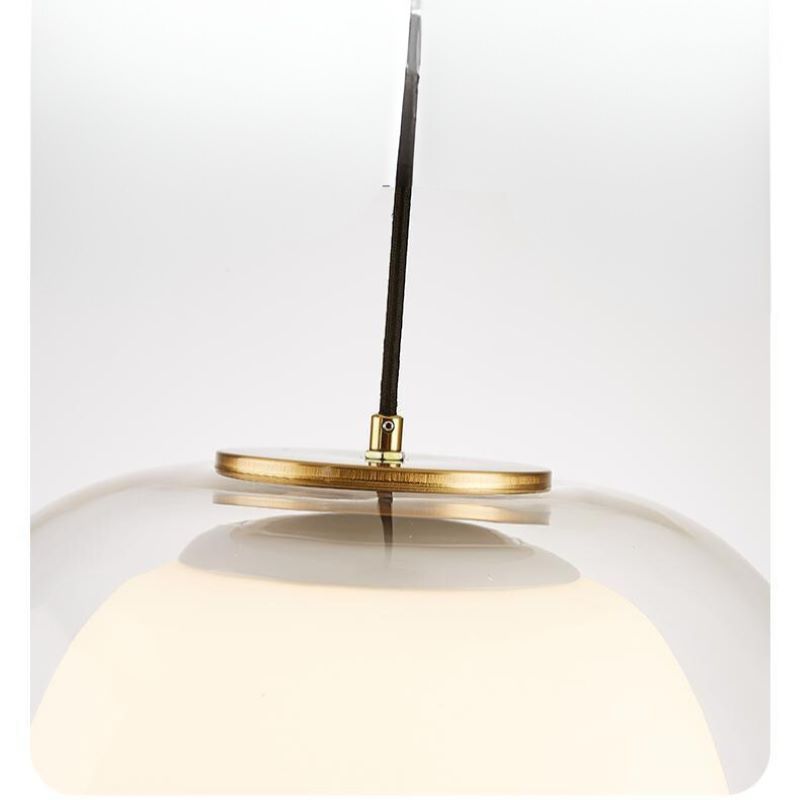 Hailie Modern LED Pendant Light - Glass Dome Close-up