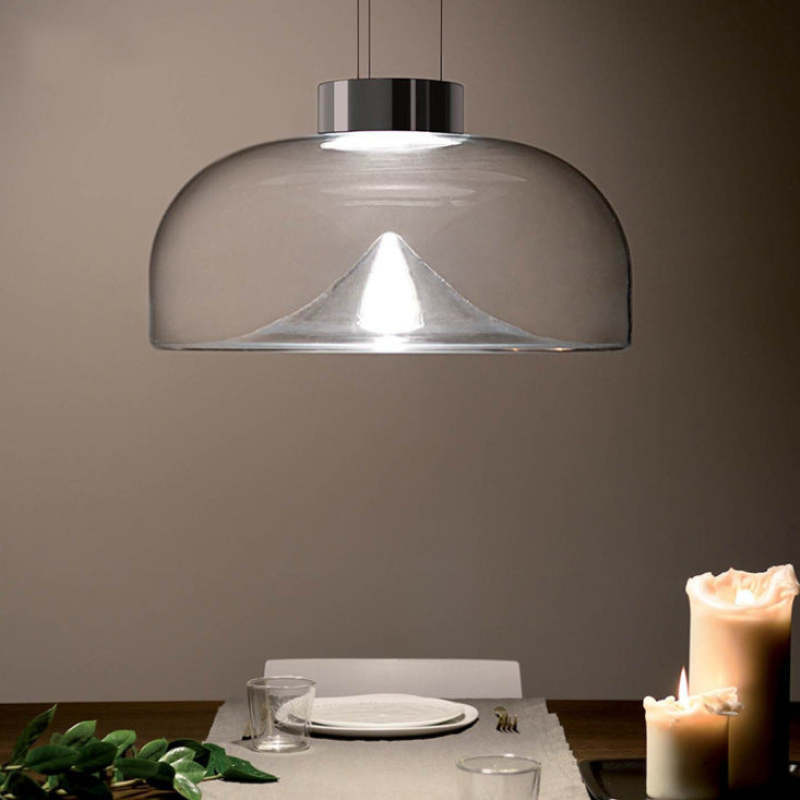 Herbert Mountain Glass Pendant Light over Dining Table