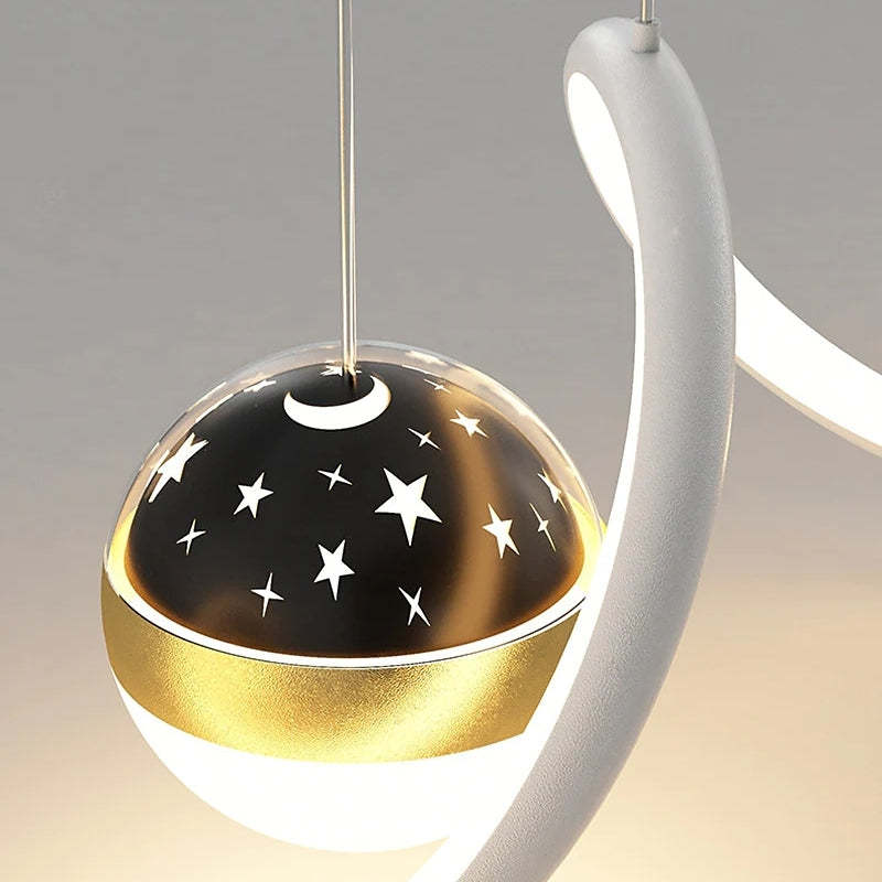 Madina Nordic pendant light detail with starry night design