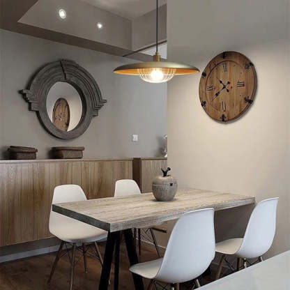 Cairns pendant light in dining room setting.