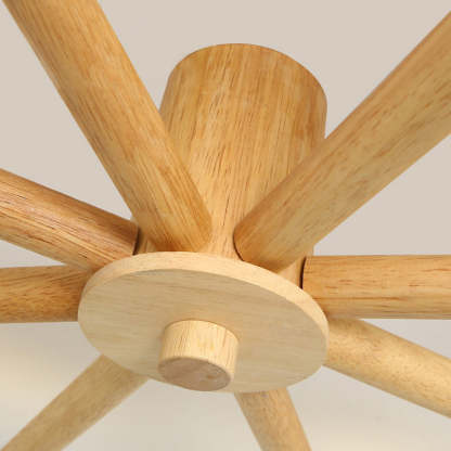 Close-up of Ozawa wooden arm ceiling light.