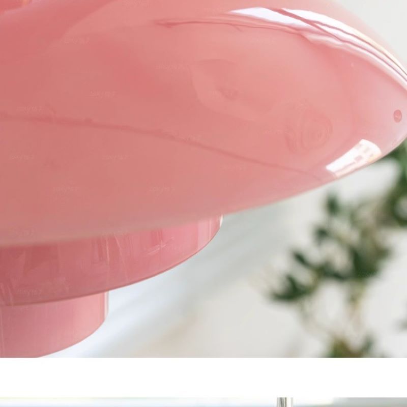 Close-up pink Hailie pendant light detail
