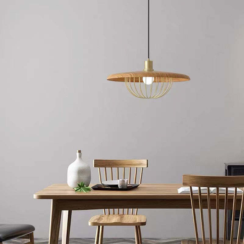 Cairns pendant light: Nordic wood and metal design.