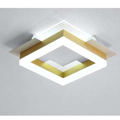 Modern square gold ceiling light, flush mount