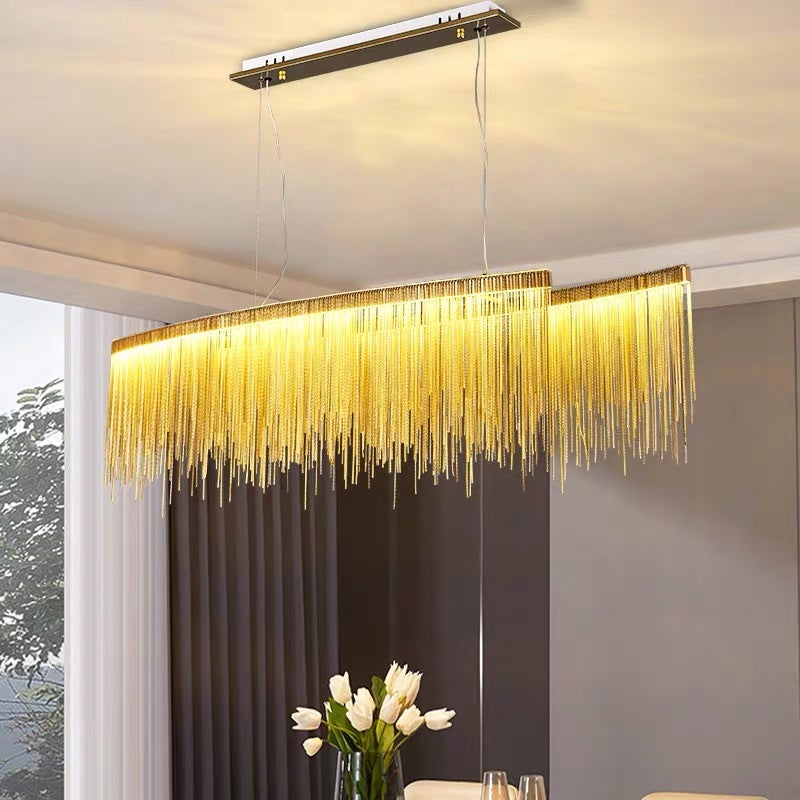 Gold tassel pendant light, Marilyn luxury lighting fixture