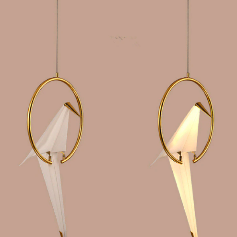 Origami bird pendant lights, Las Sola modern lighting design.