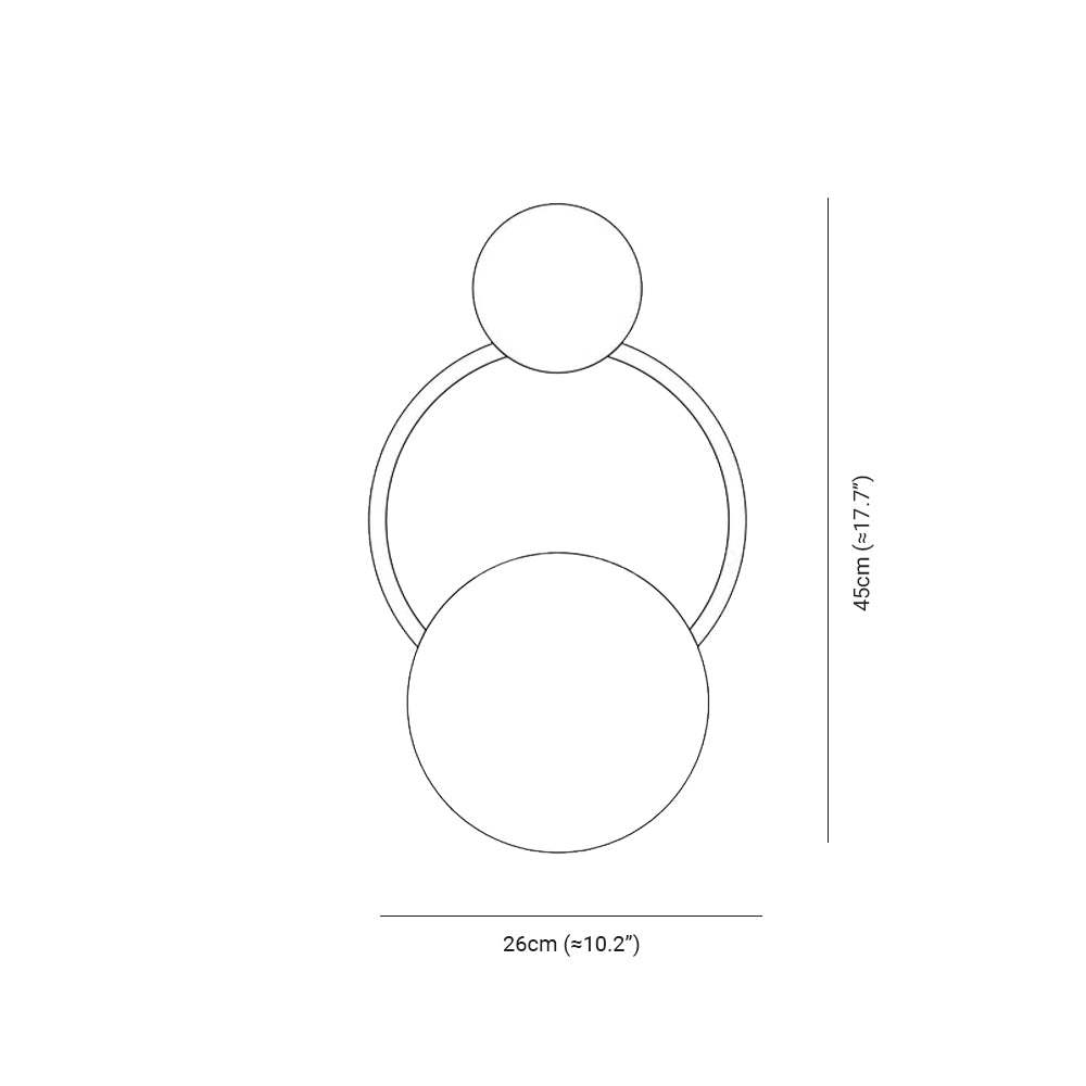Emyr LED Wall Lamp dimensions - modern lighting