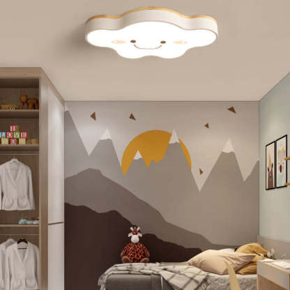 Cloud LED Ceiling Light for Kids Room with Smiling Face