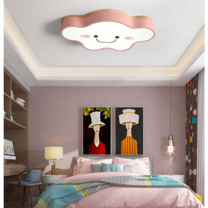 Pink Cloud LED Ceiling Light in Kid's Room
