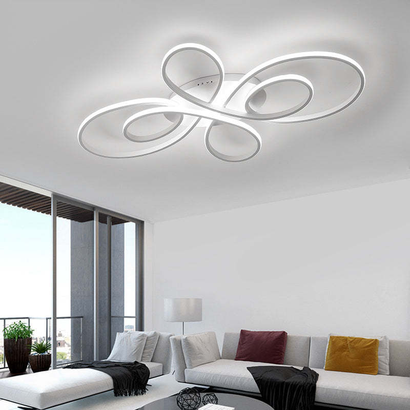 Lacey LED flush mount ceiling light in a living room