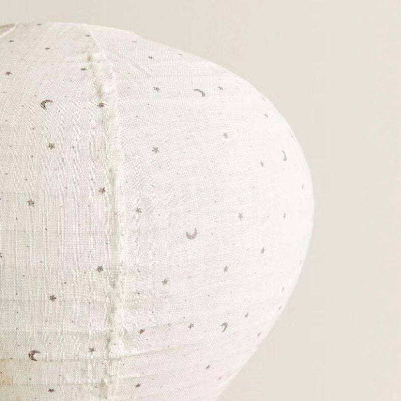 Morandi Fabric Ceiling Light with Star and Moon Pattern