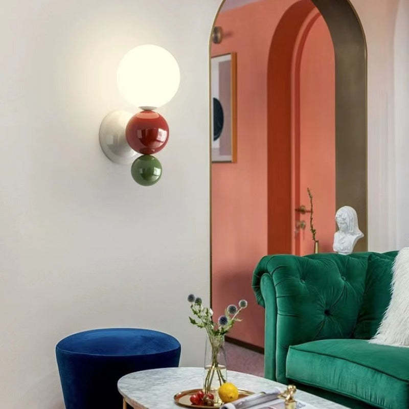 Modern Valentina wall lamp illuminating a living room setting