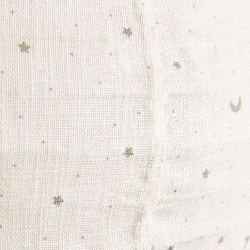 Morandi Fabric Ceiling Light Detail - Star and Moon Pattern