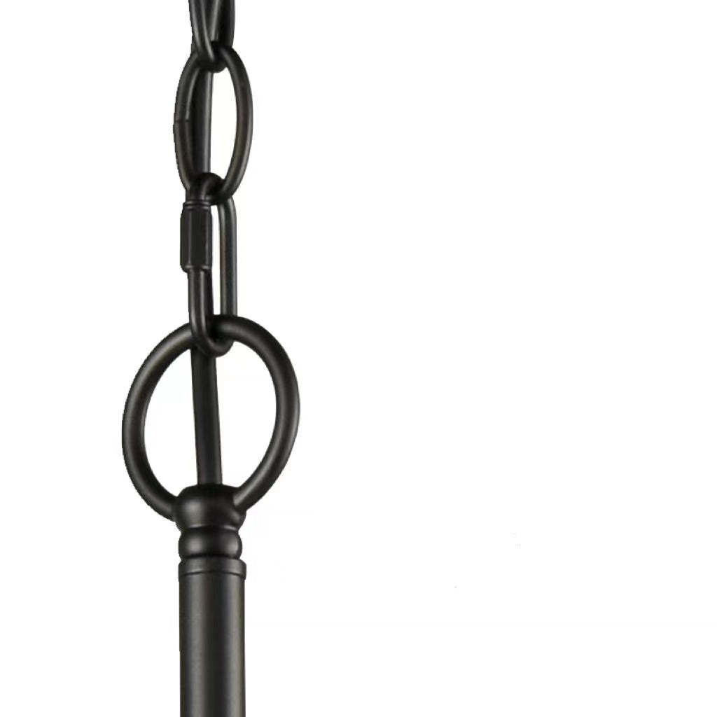 Close-up of Silva Chandelier chain and decorative ring detail