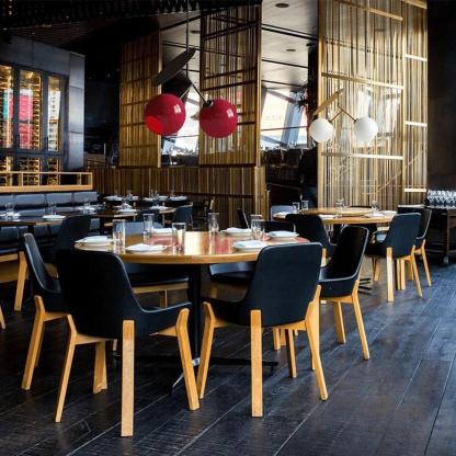 Restaurant interior featuring Valentina cherry pendant lights.