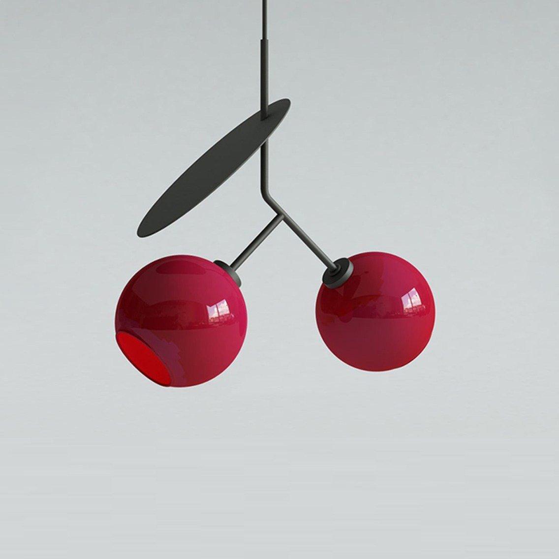 Red Valentina pendant light, cherry design, Las Sola.