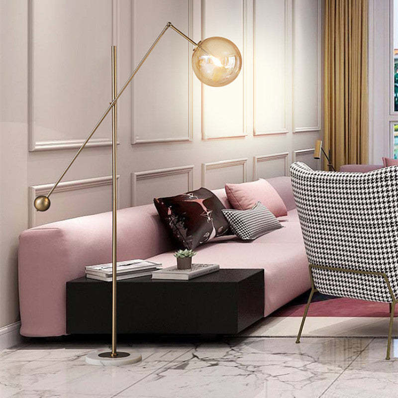 Valentina Arc Floor Lamp in Living Room