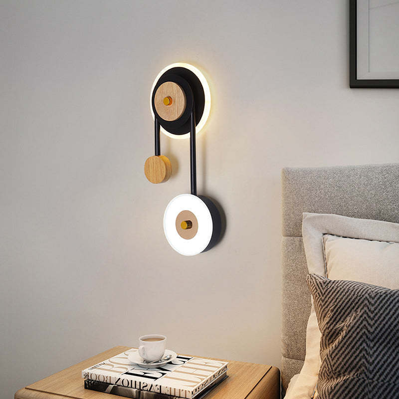 Nielsen Wall Sconce in Bedroom, Modern Wood Design, Decorative Lighting
