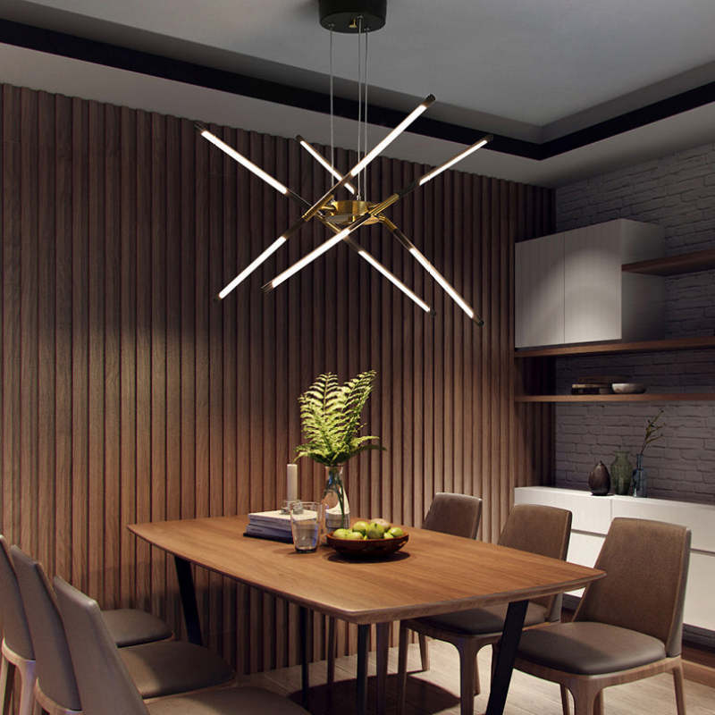 Edge Pendant Light over dining table, modern interior