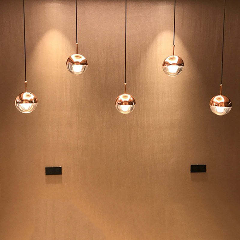 Valentina Modern Ball Pendant Lights - Rose Gold, indoor lighting