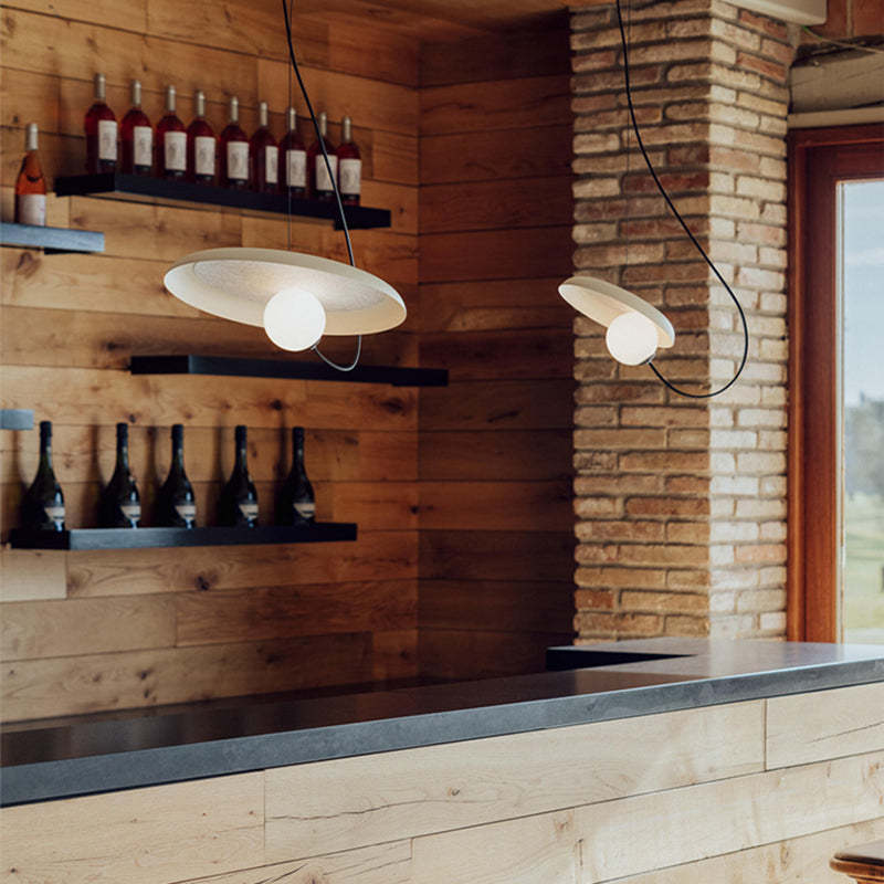 Avi Pendant Lights in rustic bar setting