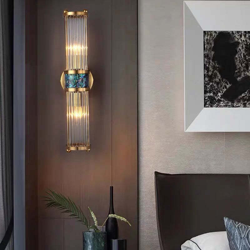 Luxury Acrylic and Metal Wall Lamp in Bedroom