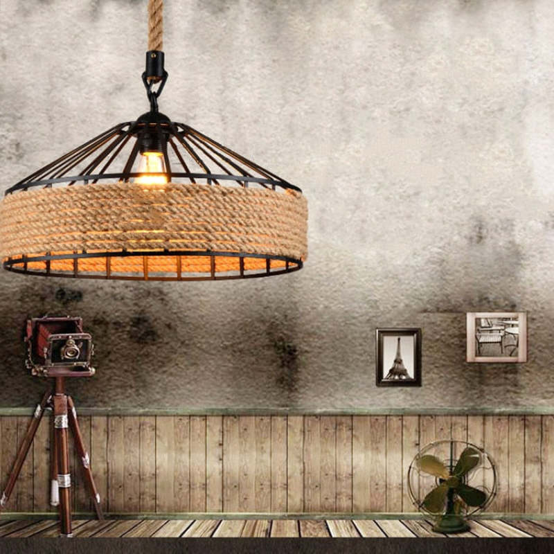 Retro rope pendant light by Las Sola