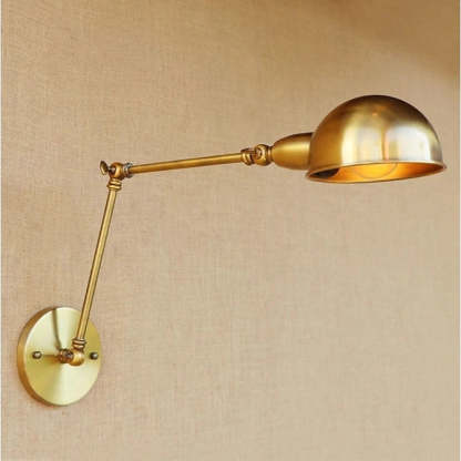 Bronze Swing Arm Wall Lamp, Vintage Style