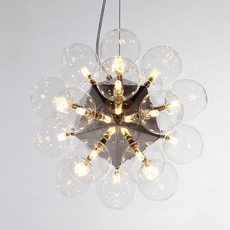 Alessio LED Pendant Light, glass globes modern design