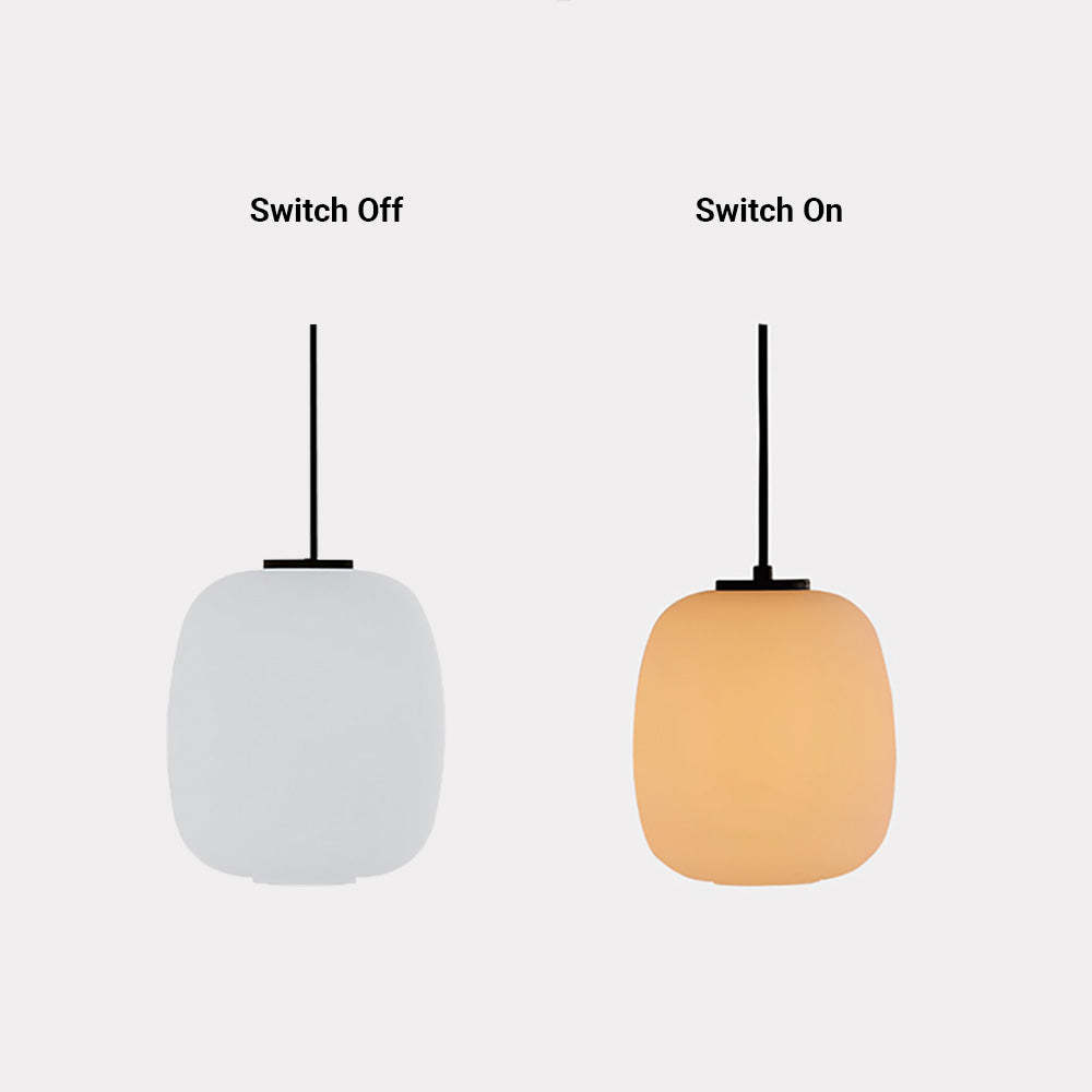 Alessio outdoor pendant light: switch off and switch on.