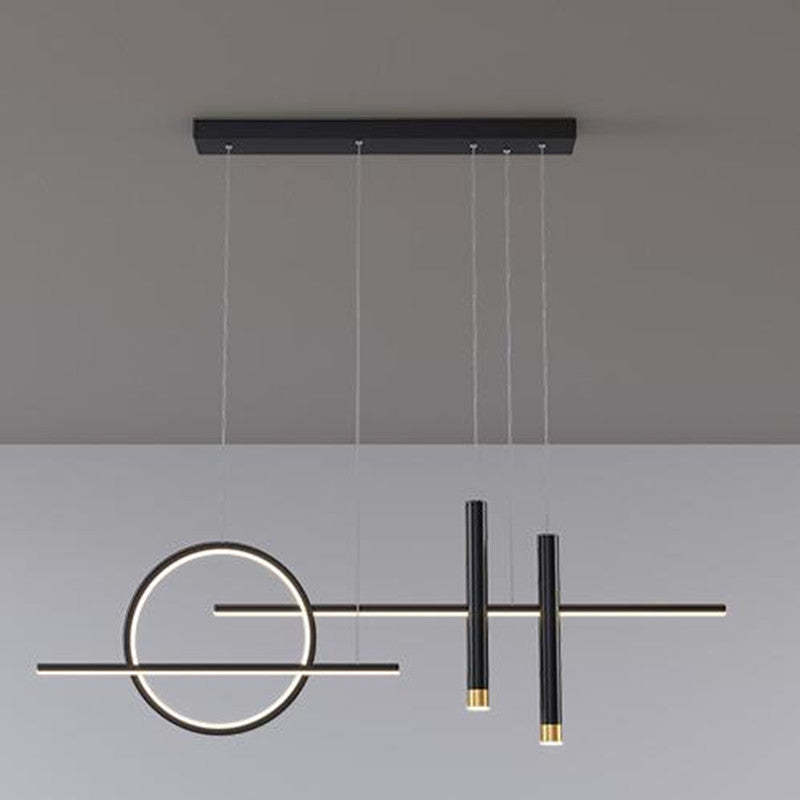 Madina modern pendant light with gold accents, geometric design