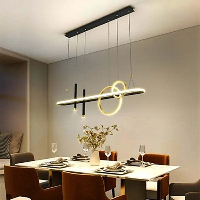 Madina Modern Ring Pendant Light above dining table
