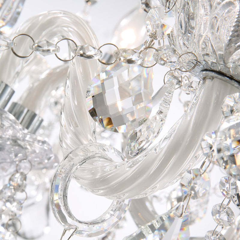 Silva French Crystal Chandelier detail, elegant lighting