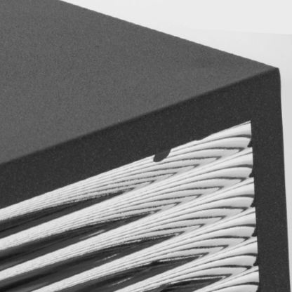 Riley Outdoor Light Post: Ribbed glass detail