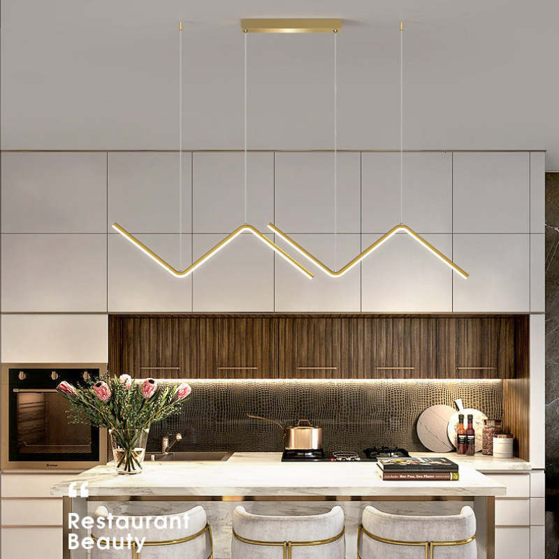 Gold Louise Pendant Light over Kitchen Island
