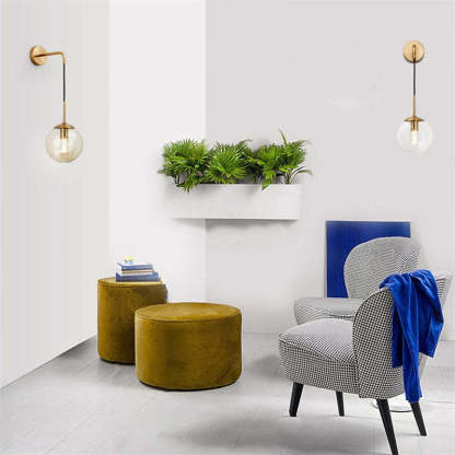 Valentina LED wall lamp in a modern living room.