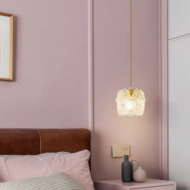 Kirsten French Lacey Flower Pendant Light in bedroom