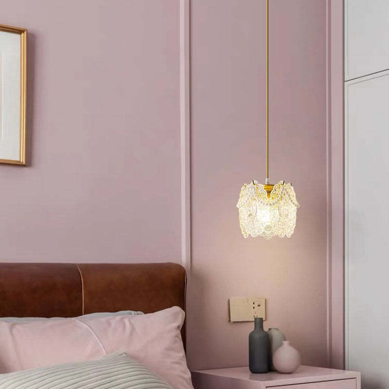 Kirsten French Lacey Flower Pendant Light in bedroom