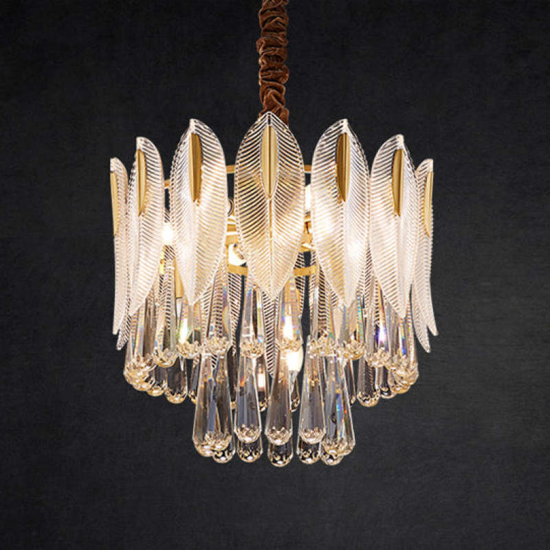Marilyn Crystal Feather Chandelier, Luxury Lighting