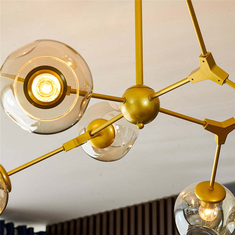 Close-up of Valentina bubble pendant light detail